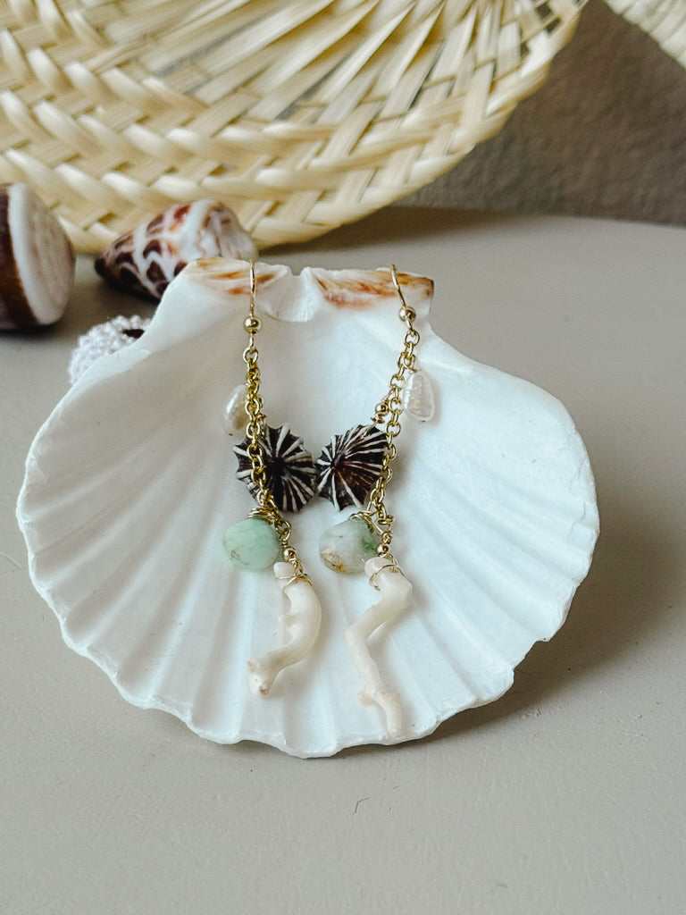 coral earrings