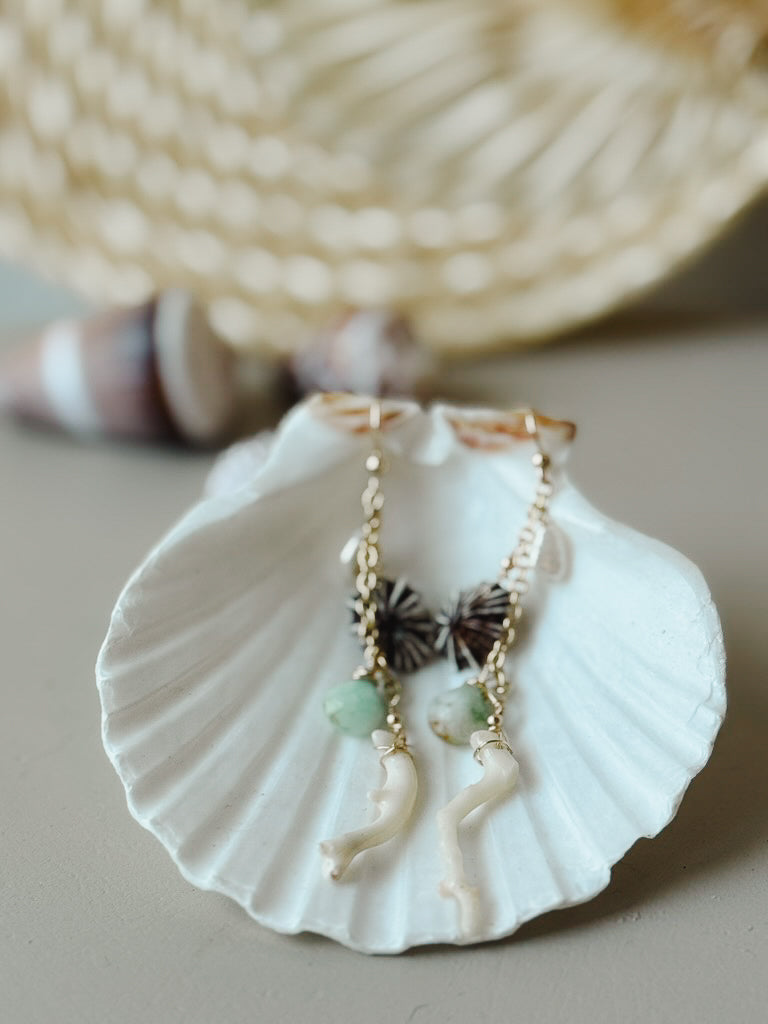 coral earrings