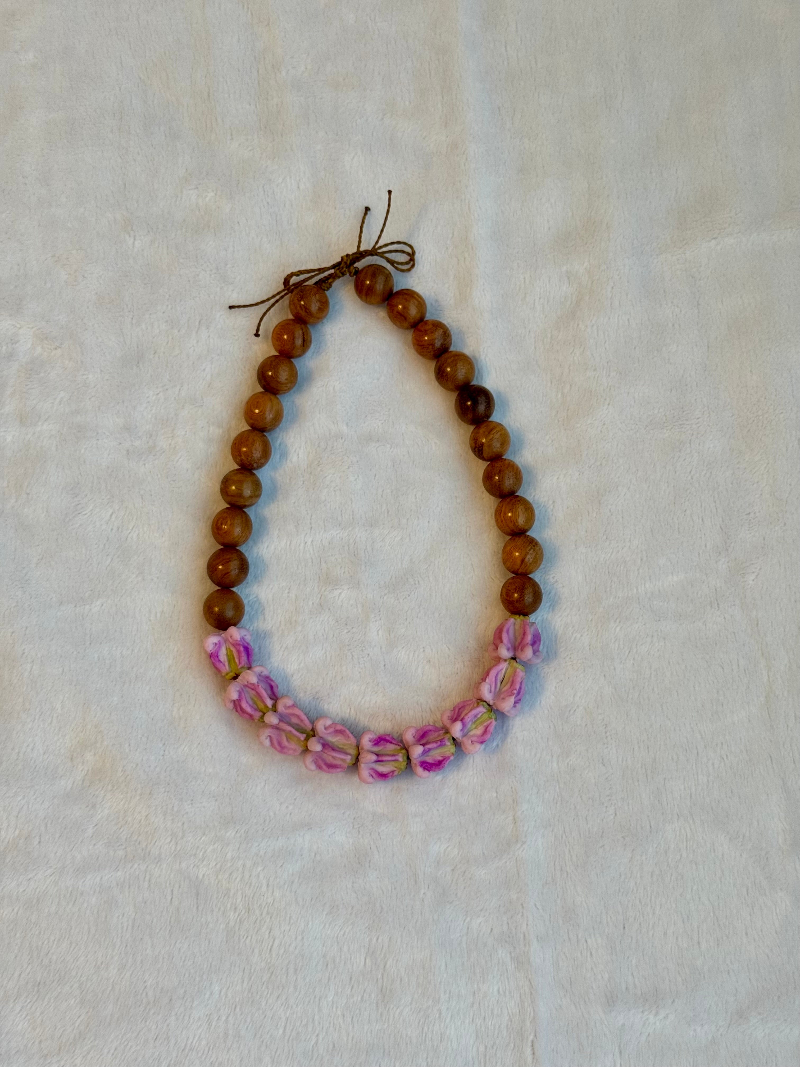 purple crown lei for car mirror