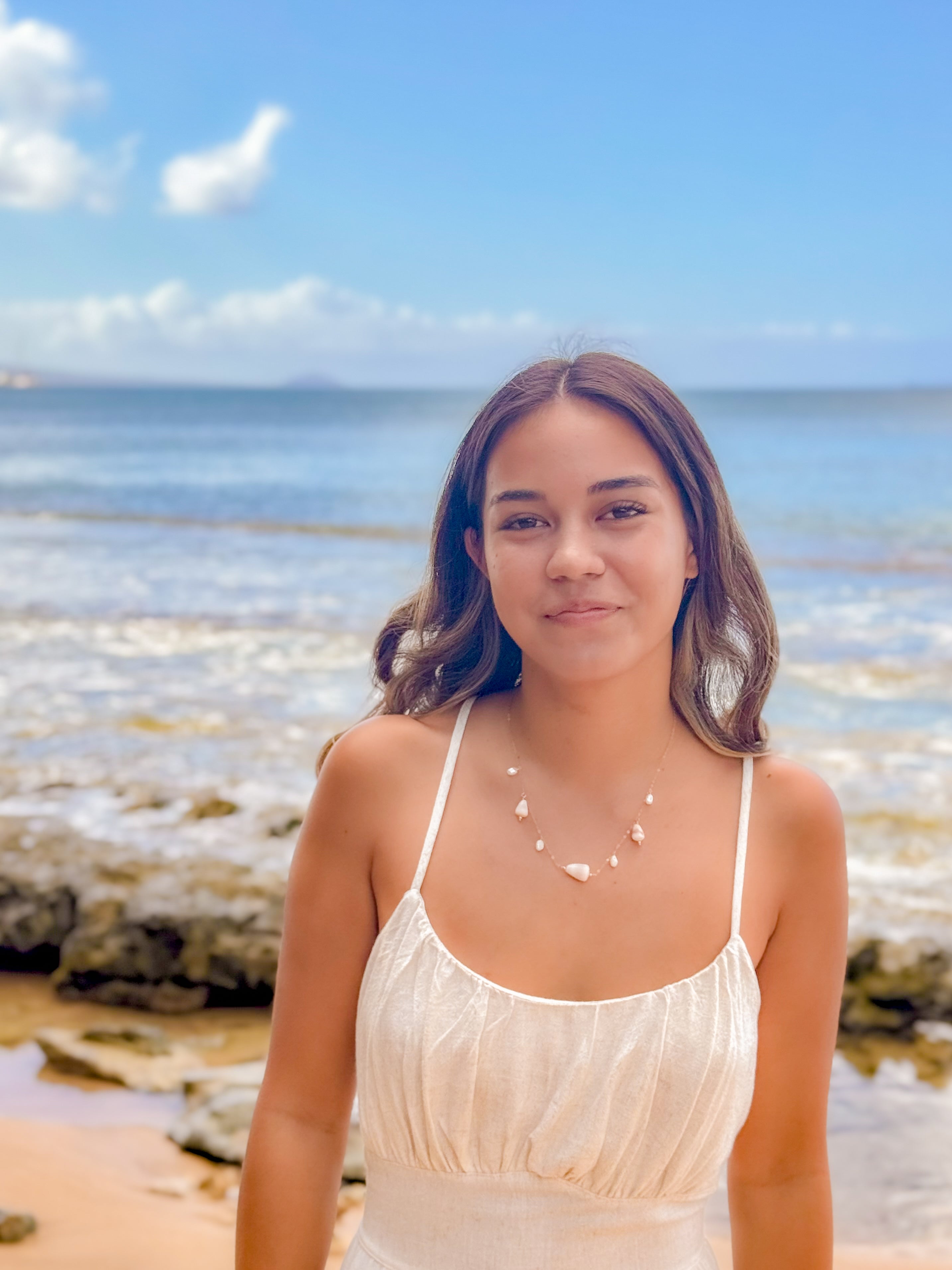 maui cone shell necklace with pearls