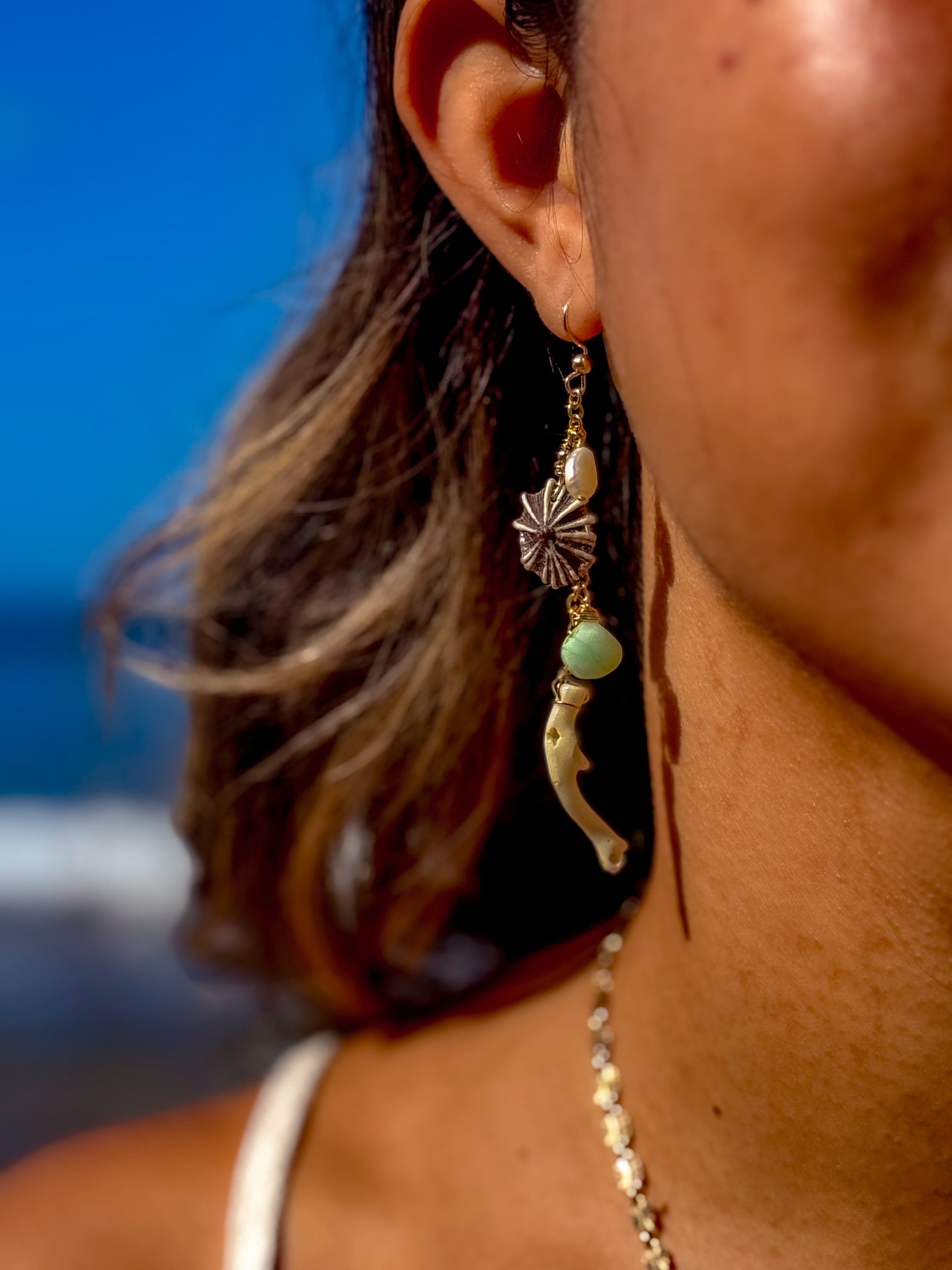 coral earrings